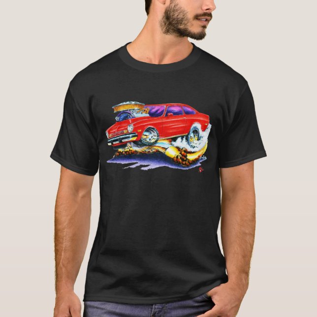 Camiseta Coche del rojo de Chevy Vega (Anverso)