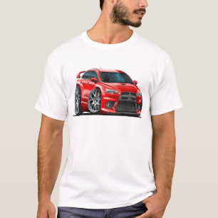Camiseta Coche del rojo de Mitsubishi Evo