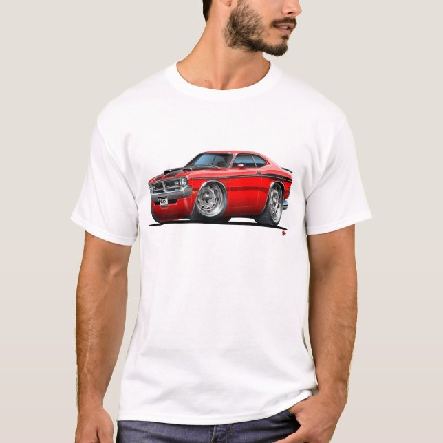 Camiseta Coche del rojo del demonio de Dodge (Anverso)