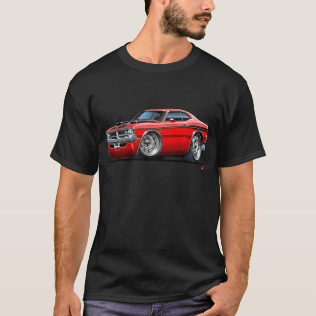 Camiseta Coche del rojo del demonio de Dodge (Anverso)