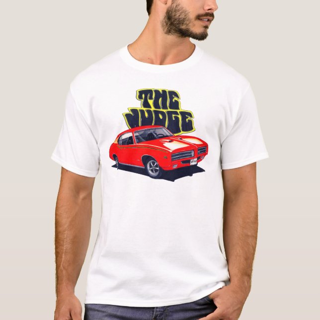 Camiseta Coche del rojo del juez de 1969 GTO (Anverso)