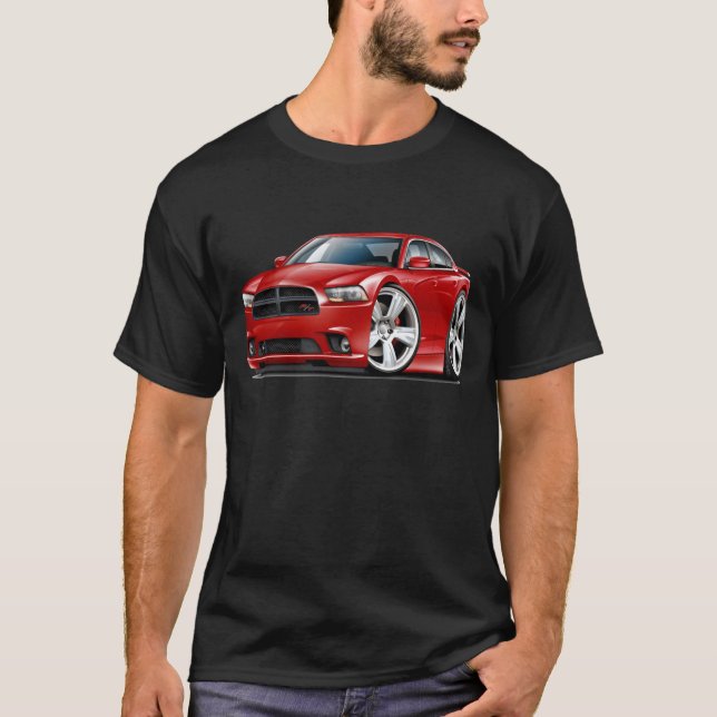 Camiseta Coche del rojo del RT del cargador de Dodge (Anverso)
