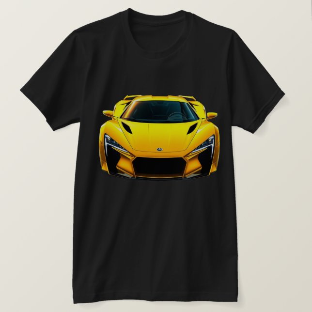 Camiseta Coche deportivo amarillo (Anverso del diseño)