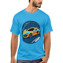 Coche deportivo amarillo estilo Blue Motion Art