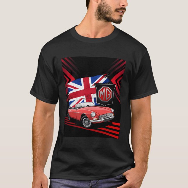 Camiseta Coche Deportivo Británico Mg Mgb Convertible (Anverso)