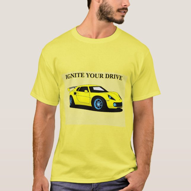 Camiseta Coche deportivo con diseño elegante y estética mod (Anverso)