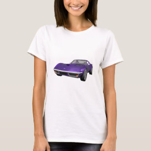 Camiseta Coche deportivo Corvette 1970: Acabado púrpura: