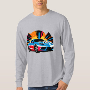 Camiseta Coche deportivo de Pop Art vibrante