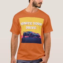 Camiseta Coche deportivo futurista en un degradado artístic