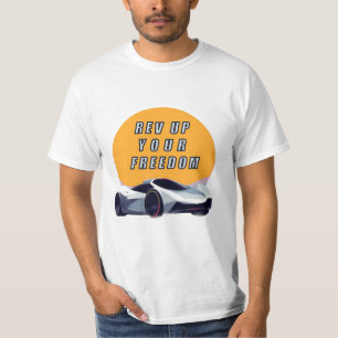 Camiseta Coche deportivo futurista y cita motivacional