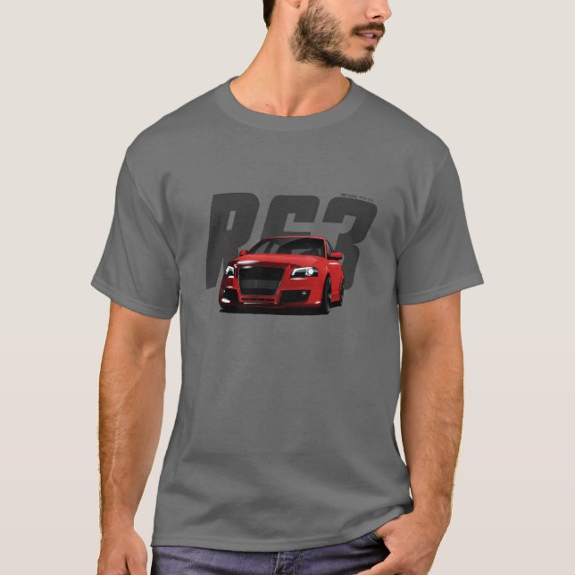 Camiseta Coche deportivo Hatch Hot RS3 Red (Anverso)