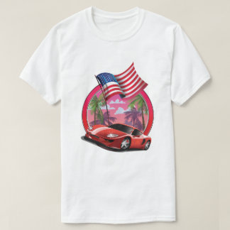 Camiseta coche deportivo Miami 1990s