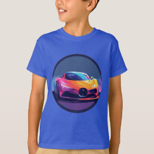 Camiseta Coche deportivo renderizado de forma vibrante