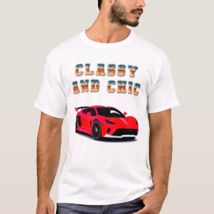 Camiseta Coche deportivo rojo con diseño elegante
