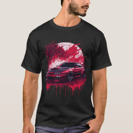 Camiseta Coche deportivo rojo en el sangriento Skyline Moon