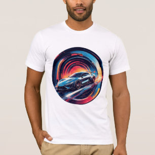 Camiseta Coche deportivo rojo en túnel artístico surrealist