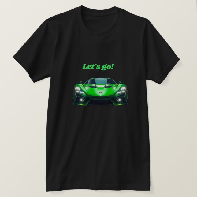 Camiseta Coche deportivo verde (Anverso del diseño)