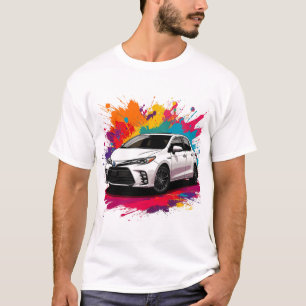Camiseta Coche deportivo vibrante con toque de colores