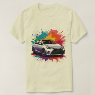 Camiseta Coche deportivo vibrante con toque de colores