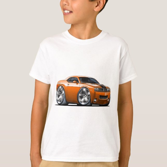 Camiseta Coche Dodge Challenger Naranja (Anverso)