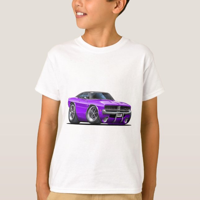 Camiseta Coche Dodge Charger Purple (Anverso)