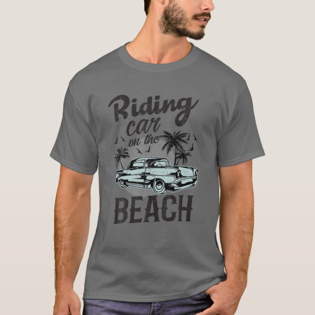 Camiseta Coche En La Playa (Anverso)