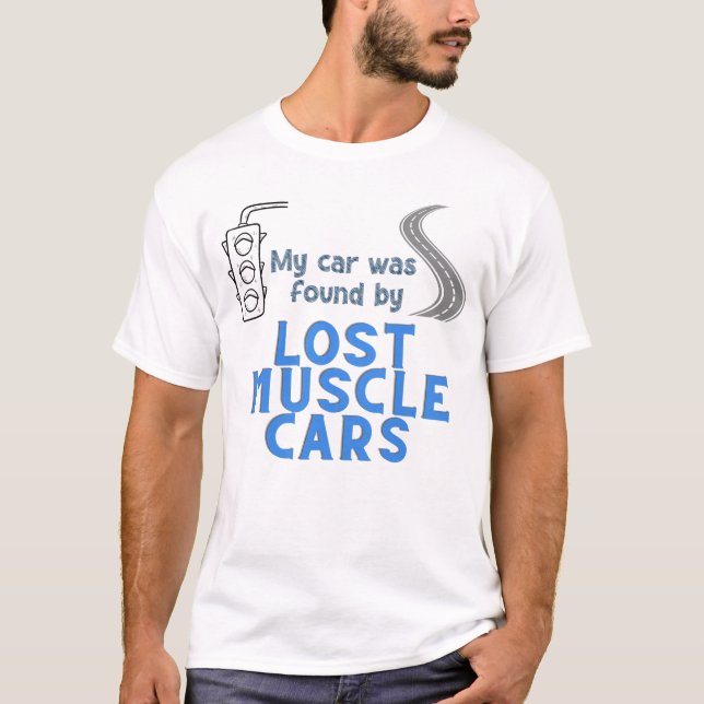 Camiseta Coche encontrado en vehículos músculos perdidos (Anverso)