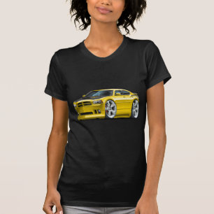 Camiseta Coche estupendo del amarillo de la abeja del