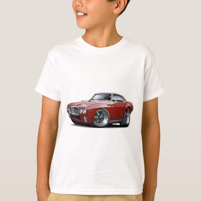 Camiseta Coche Firebird Maroon de 1969 (Anverso)