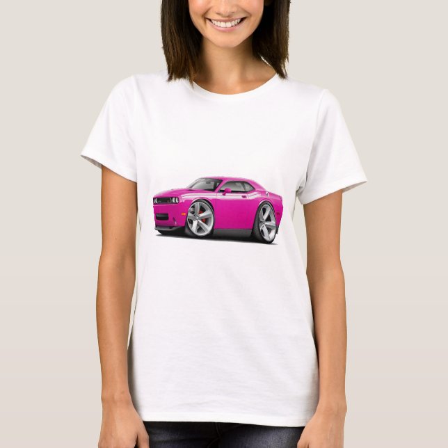 Camiseta Coche Fuschia-Blanco 2009-11 del RT del desafiador (Anverso)