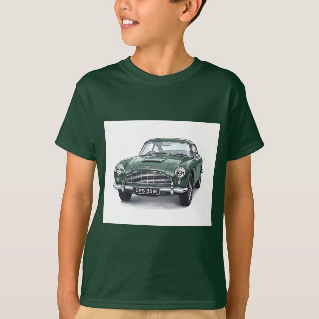 Camiseta Coche Green Retro, colección de Natasha Us (Anverso)