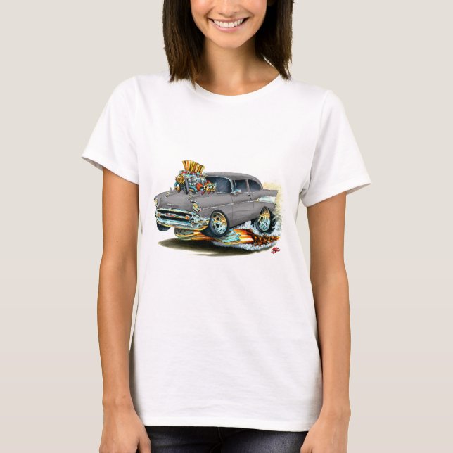 Camiseta Coche gris 1957 de Chevy 150-210 (Anverso)