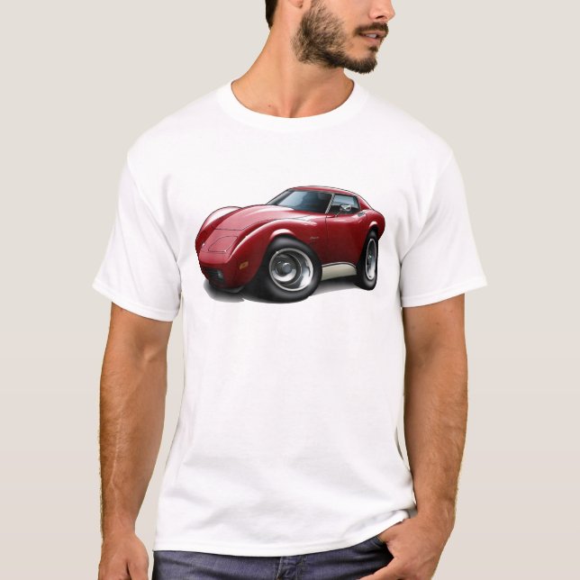 Camiseta Coche marrón 1973-76 del Corvette (Anverso)