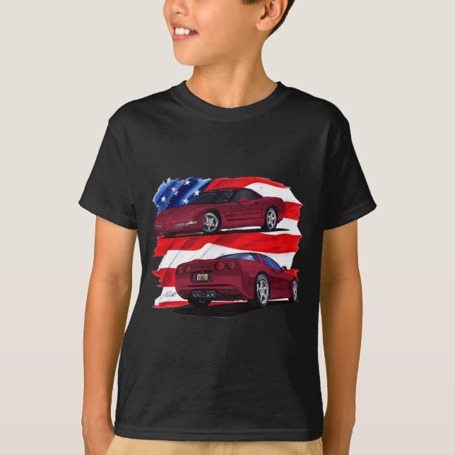 Camiseta Coche marrón 1999-04 del Corvette (Anverso)