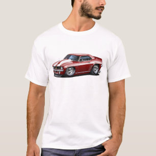 Camiseta Coche Marrón-Blanco 1969 de Camaro SS