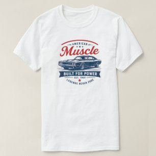 Camiseta Coche muscular americano personalizado vintage