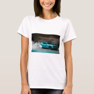 Camiseta Coche muscular azul a la deriva