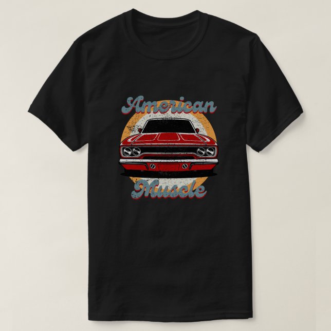 Camiseta Coche muscular clásico vintage (Diseño del anverso)