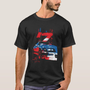 Camiseta Coche muscular IROC Z rojo, blanco y azul patrióti