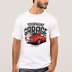 Camiseta Coche muscular personalizado 1967 Fastback rojo de