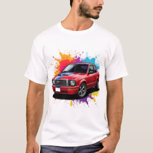 Camiseta Coche muscular rojo vibrante