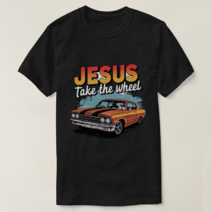 Camiseta Coche Musculoso Antiguo 'Jesús Toma el Volante'