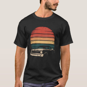 Camiseta Coche Musculoso Retro Vintage Diseño Atardecer Ame
