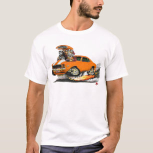 Camiseta Coche Naranja-Blanco 1969 de Camaro RS SS