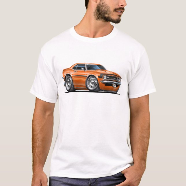 Camiseta Coche Naranja-Negro 1968 de Camaro (Anverso)