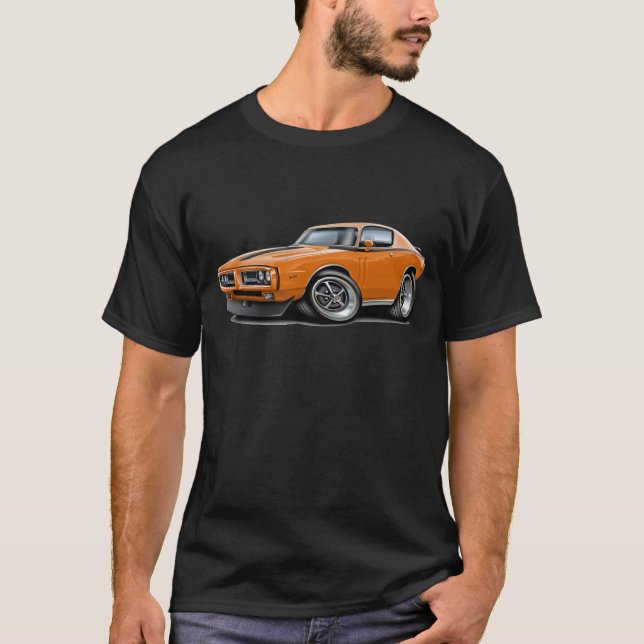 Camiseta Coche Naranja-Negro 1971-72 del cargador (Anverso)