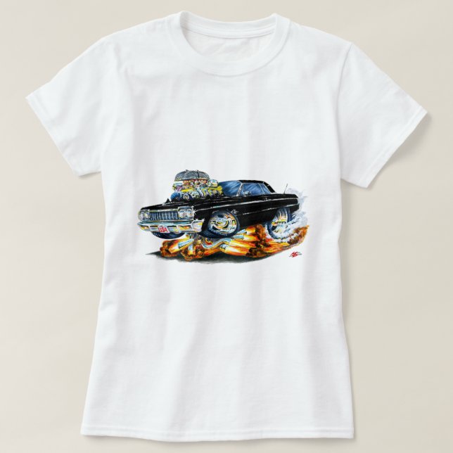Camiseta Coche negro 1964 del impala (Diseño del anverso)