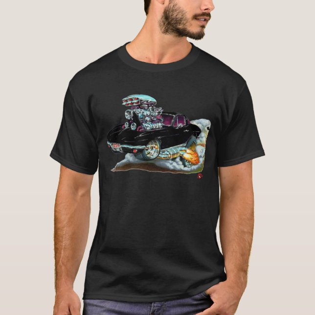 Camiseta Coche negro 1966-67 del Corvette (Anverso)