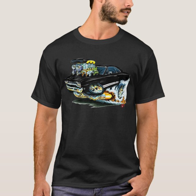 Camiseta Coche negro 1968-69 de Plymouth GTX (Anverso)