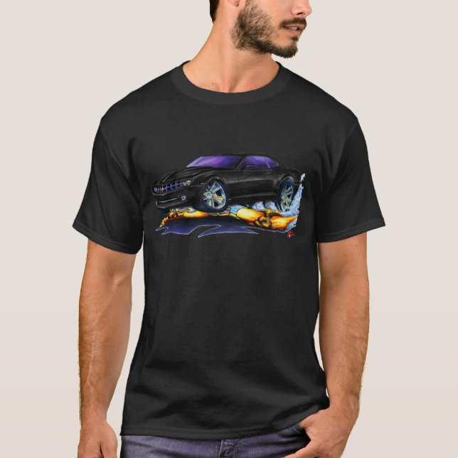 Camiseta Coche negro 2010 de Camaro (Anverso)